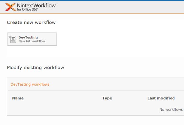 Create new workflow